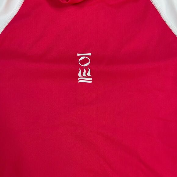 Fourth Element Swim Shirt Top Womens Size 12 Cap Sleeve Hydroskin Red White - Picture 2 of 7